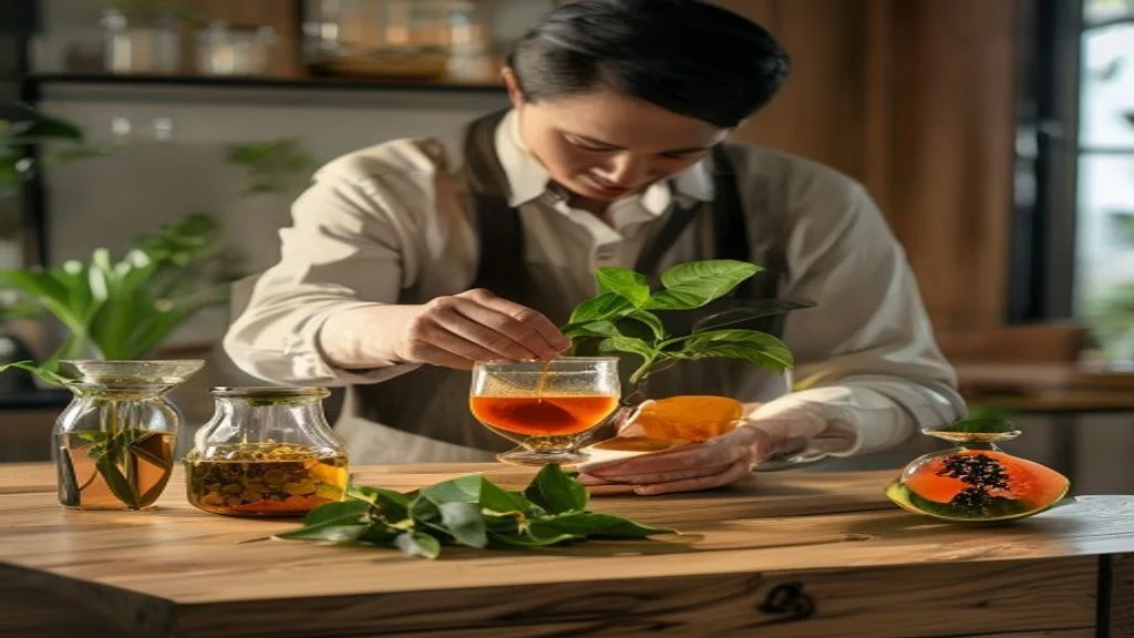 Herbal alami membantu meredakan asam lambung dan melindungi kesehatan pencernaan.
