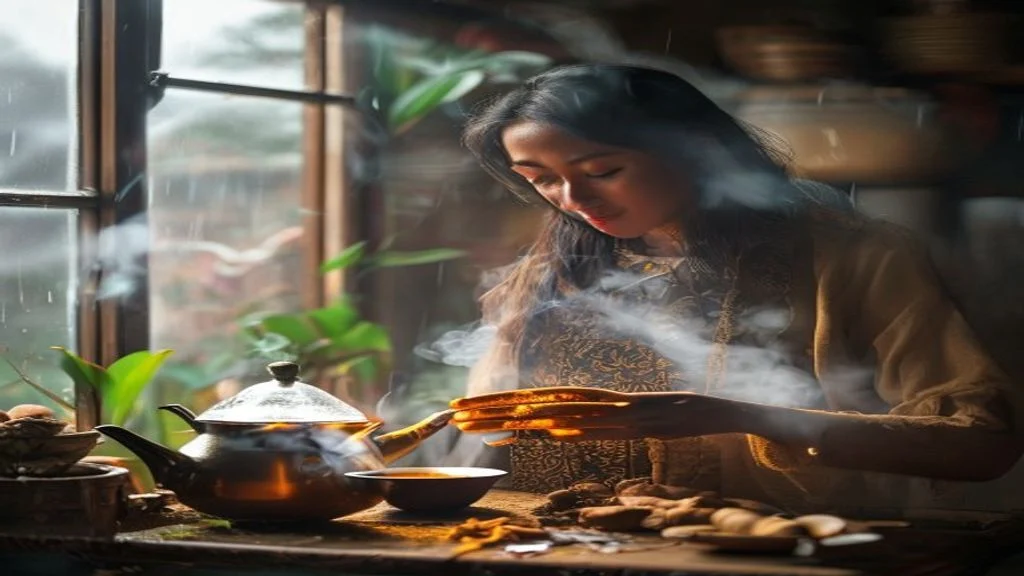 Ramuan herbal alami membantu meredakan gejala flu dengan cepat dan menenangkan tubuh.