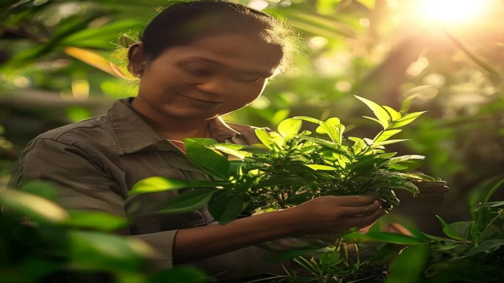 Gambar tanaman herbal alami dengan khasiat obat tradisional