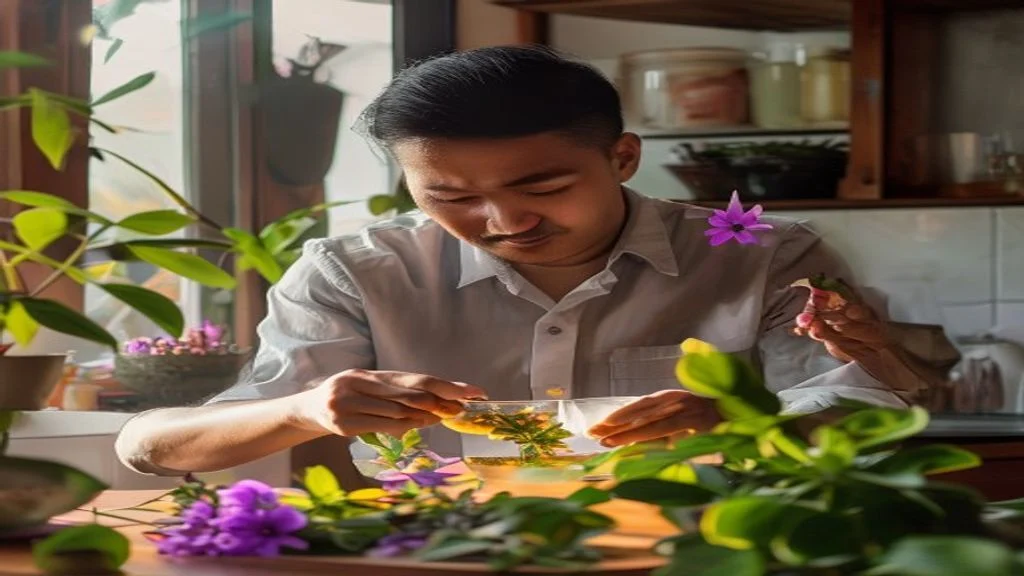 Tanaman herbal alami berdaun hijau segar, menampilkan ragam daun obat yang sering dipakai dalam pengobatan tradisional.