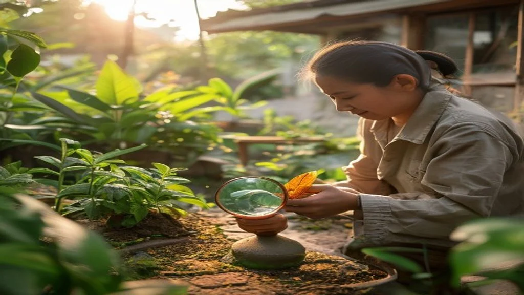Tanaman herbal alami berdaun hijau segar, menampilkan varietas seperti jahe, sereh, dan mint dalam latar kebun tropis.